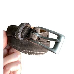 Talbots Ladies Genuine Leather Veritable Cuir Suede Leather Belt Size M NWT